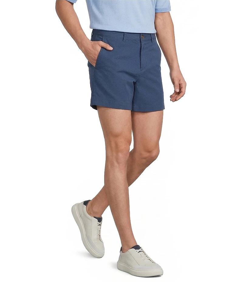Roundtree & Yorke The Cloud Straight Fit Flat Front 5#double; Inseam Chino Shorts