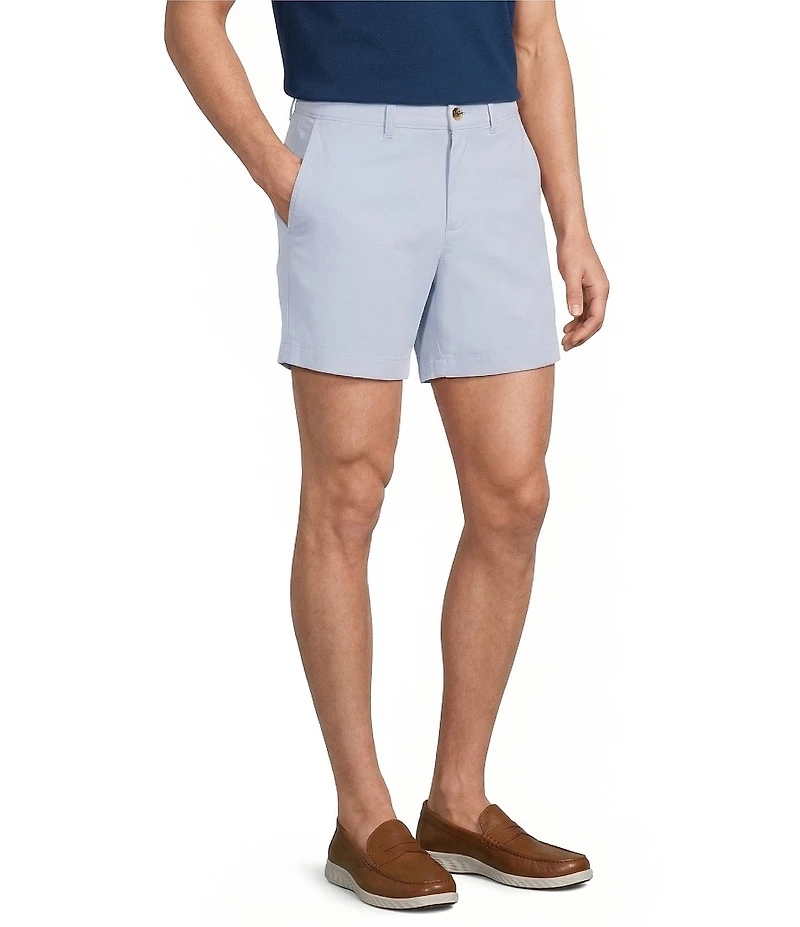 Roundtree & Yorke The Cloud Straight Fit Flat Front 5#double; Inseam Chino Shorts
