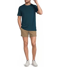 Roundtree & Yorke The Cloud Straight Fit Flat Front 5#double; Inseam Chino Shorts