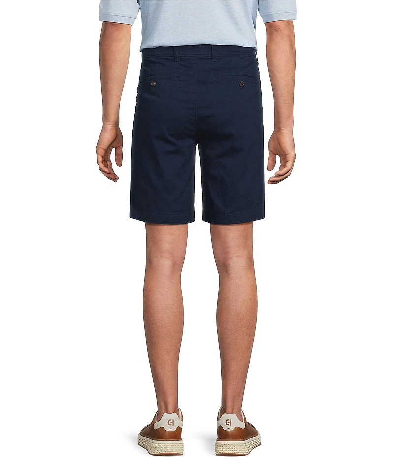 Roundtree & Yorke The Cloud Short Classic Fit 9#double; Pleated Washed Chino Shorts