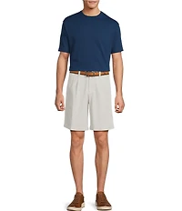Roundtree & Yorke The Cloud Short Classic Fit 9#double; Pleated Washed Chino Shorts