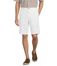 Roundtree & Yorke The Cloud Short Collection 11#double; Flat Front Washed Chino Shorts