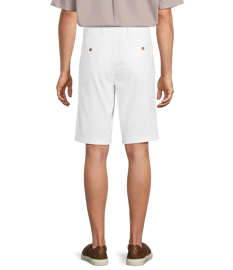 Roundtree & Yorke The Cloud Short Collection 11#double; Flat Front Washed Chino Shorts