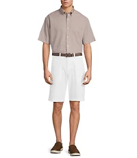 Roundtree & Yorke The Cloud Short Collection 11#double; Flat Front Washed Chino Shorts