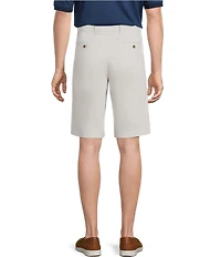 Roundtree & Yorke The Cloud Short Collection 11#double; Flat Front Washed Chino Shorts