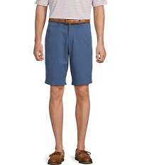 Roundtree & Yorke The Cloud Short Collection 11#double; Flat Front Washed Chino Shorts