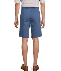 Roundtree & Yorke The Cloud Short Collection 11#double; Flat Front Washed Chino Shorts