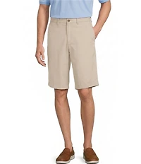 Roundtree & Yorke The Cloud Short Collection 11#double; Flat Front Washed Chino Shorts