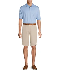 Roundtree & Yorke The Cloud Short Collection 11#double; Flat Front Washed Chino Shorts