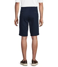 Roundtree & Yorke The Cloud Short Collection 11#double; Flat Front Washed Chino Shorts