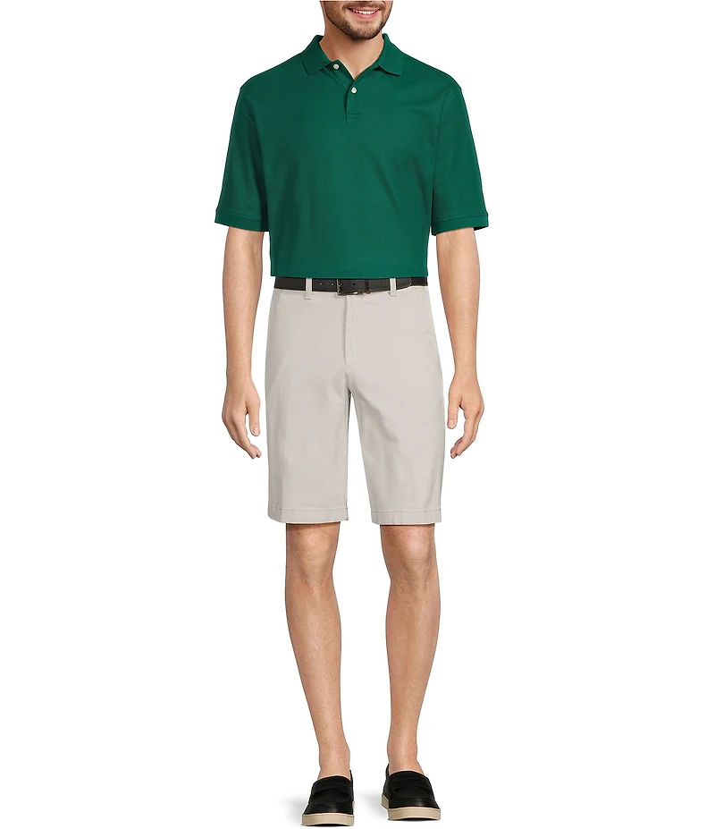 Roundtree & Yorke The Cloud Short Collection 11#double; Flat Front Washed Chino Shorts