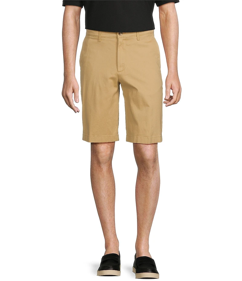 Roundtree & Yorke The Cloud Short Collection 11#double; Flat Front Washed Chino Shorts