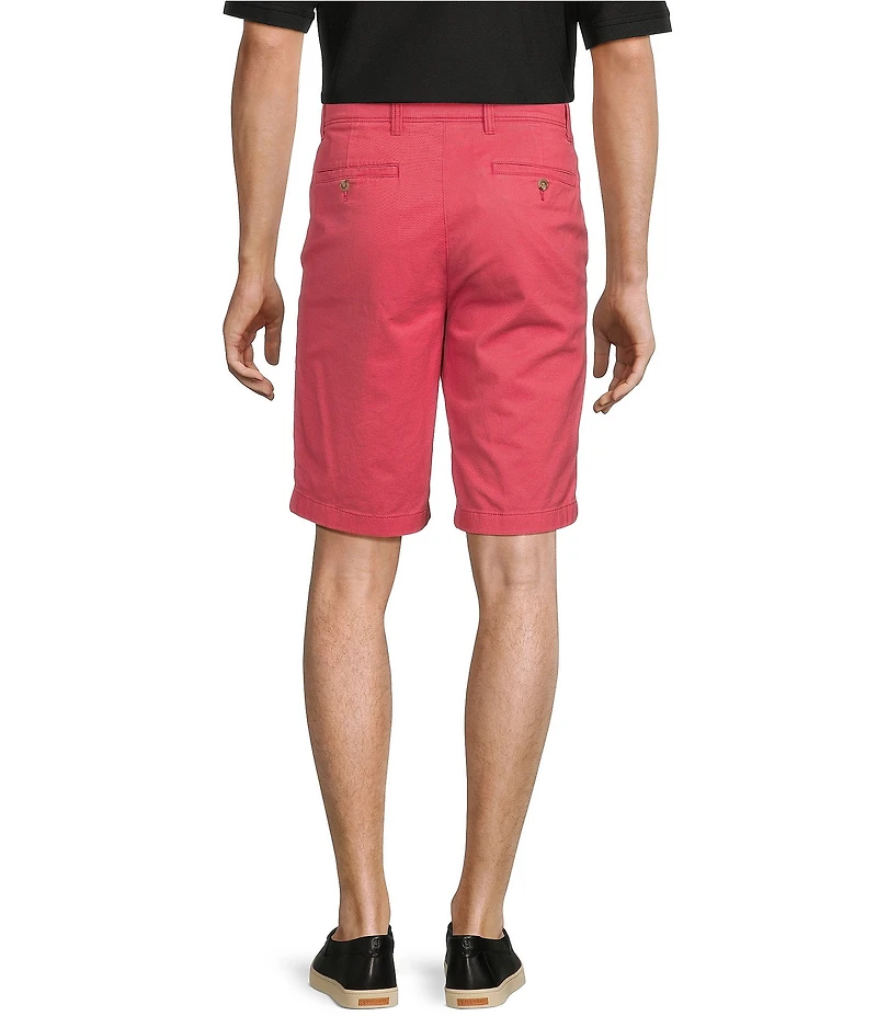 Roundtree & Yorke The Cloud Short Collection 11#double; Flat Front Washed Chino Shorts