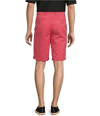 Roundtree & Yorke The Cloud Short Collection 11#double; Flat Front Washed Chino Shorts