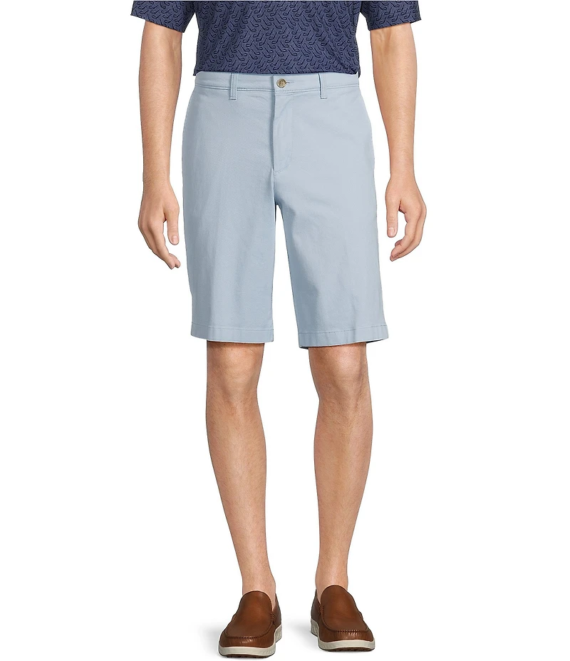 Roundtree & Yorke The Cloud Short Collection 11#double; Flat Front Washed Chino Shorts
