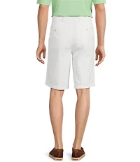 Roundtree & Yorke The Cloud Short Collection 11#double; Flat Front Washed Chino Shorts