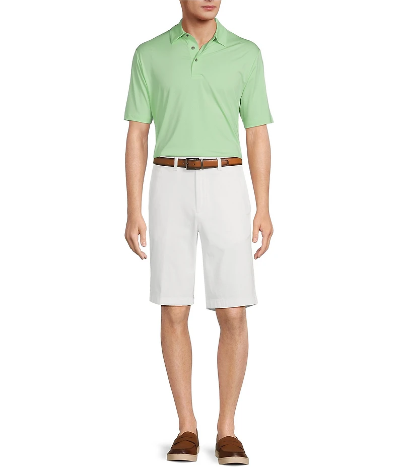 Roundtree & Yorke The Cloud Short Collection 11#double; Flat Front Washed Chino Shorts