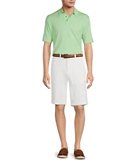 Roundtree & Yorke The Cloud Short Collection 11#double; Flat Front Washed Chino Shorts