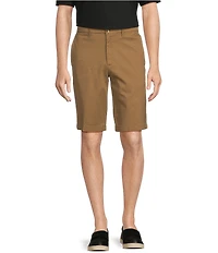 Roundtree & Yorke The Cloud Short Collection 11#double; Flat Front Washed Chino Shorts
