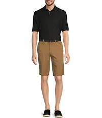 Roundtree & Yorke The Cloud Short Collection 11#double; Flat Front Washed Chino Shorts