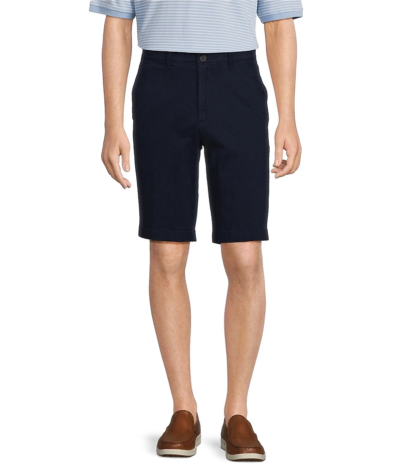 Roundtree & Yorke The Cloud Short Collection 11#double; Flat Front Washed Chino Shorts