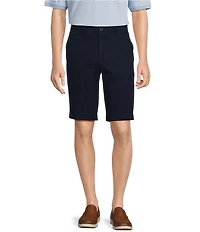 Roundtree & Yorke The Cloud Short Collection 11#double; Flat Front Washed Chino Shorts