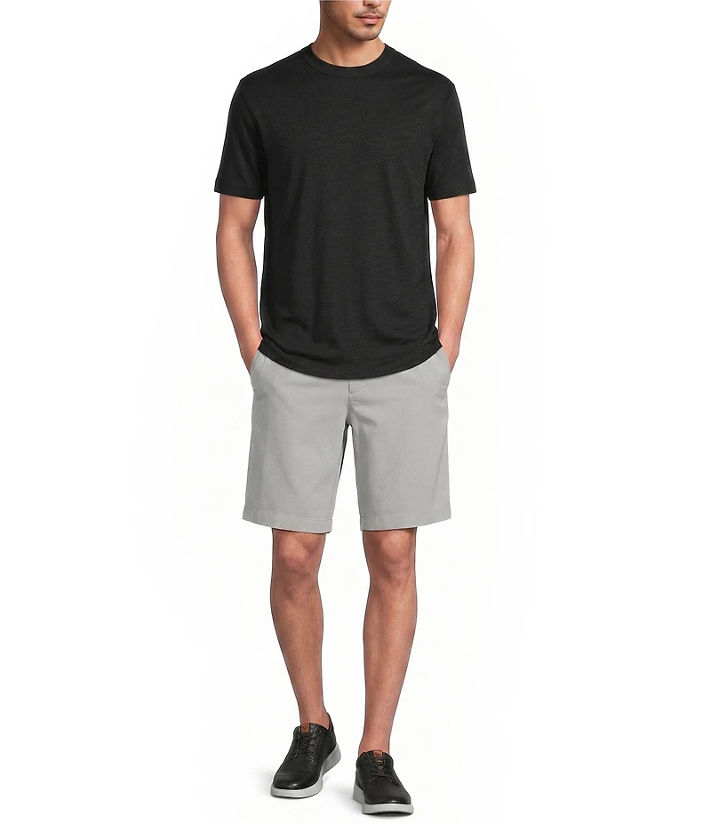 Roundtree & Yorke The Cloud Short Collection 11#double; Flat Front Washed Chino Shorts