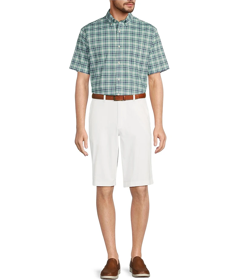 Roundtree & Yorke The Cloud Short Washed Classic Fit Flat Front 13#double; Inseam Chino Shorts