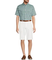 Roundtree & Yorke The Cloud Short Washed Classic Fit Flat Front 13#double; Inseam Chino Shorts