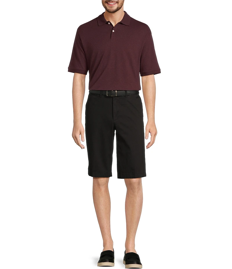 Roundtree & Yorke The Cloud Short Washed Classic Fit Flat Front 13#double; Inseam Chino Shorts