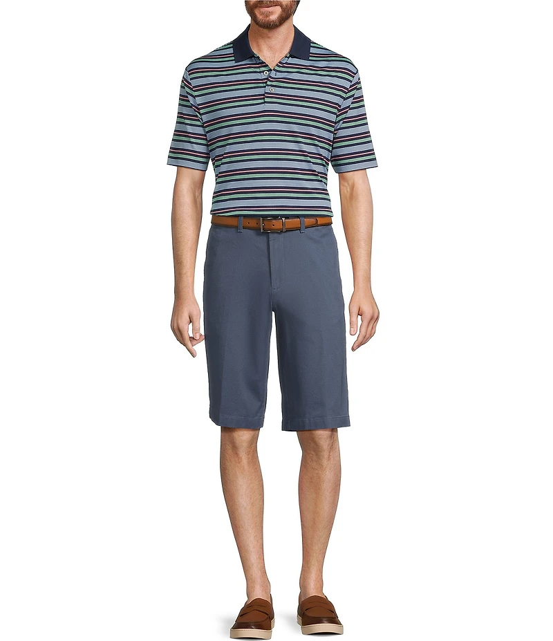 Roundtree & Yorke The Cloud Short Washed Classic Fit Flat Front 13#double; Inseam Chino Shorts
