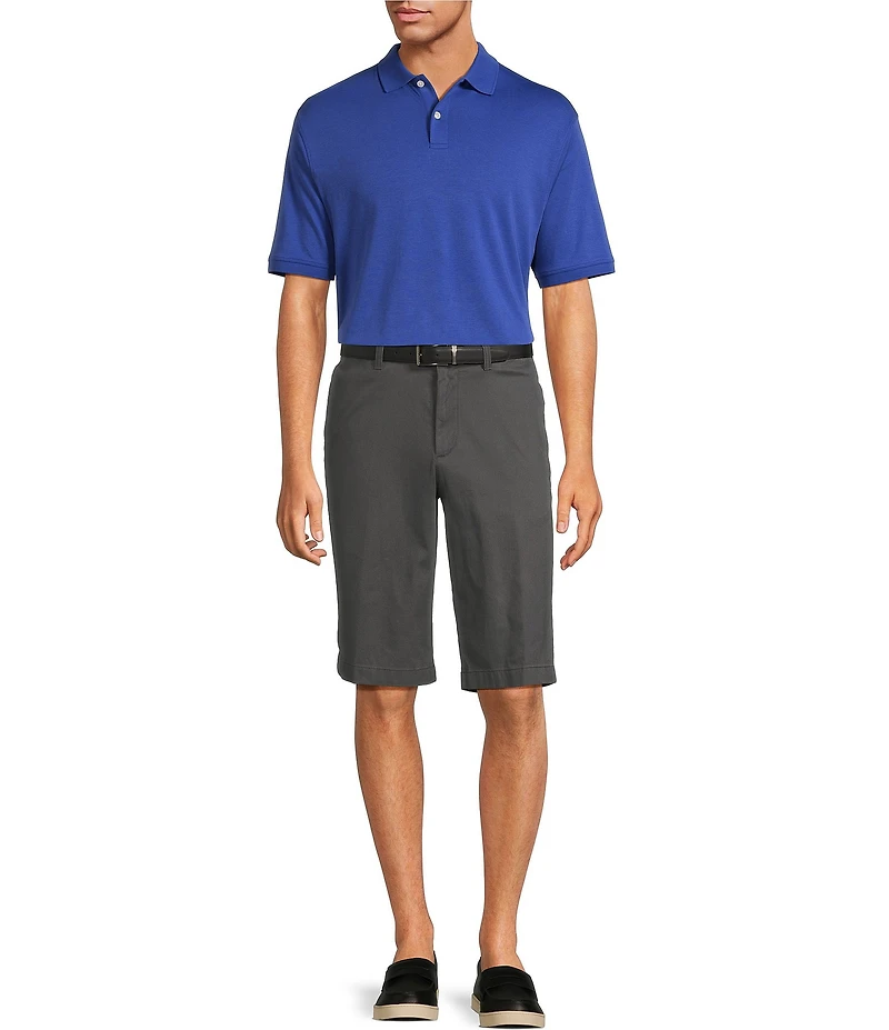 Roundtree & Yorke The Cloud Short Washed Classic Fit Flat Front 13#double; Inseam Chino Shorts