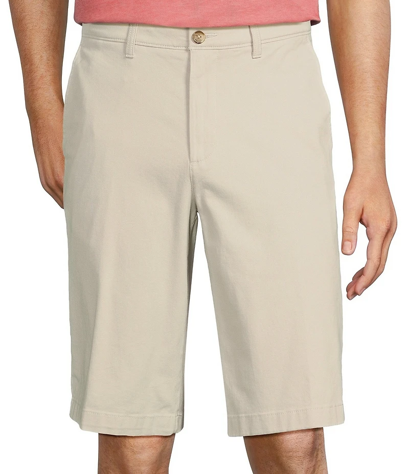 Roundtree & Yorke The Cloud Short Washed Classic Fit Flat Front 13#double; Inseam Chino Shorts