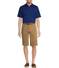 Roundtree & Yorke The Cloud Short Washed Classic Fit Flat Front 13#double; Inseam Chino Shorts