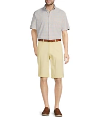 Roundtree & Yorke The Cloud Short Washed Classic Fit Flat Front 13#double; Inseam Chino Shorts