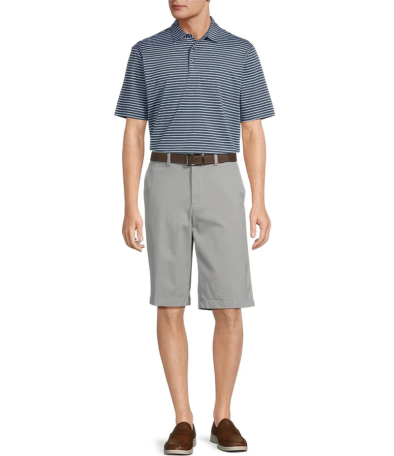 Roundtree & Yorke The Cloud Short Washed Classic Fit Flat Front 13#double; Inseam Chino Shorts