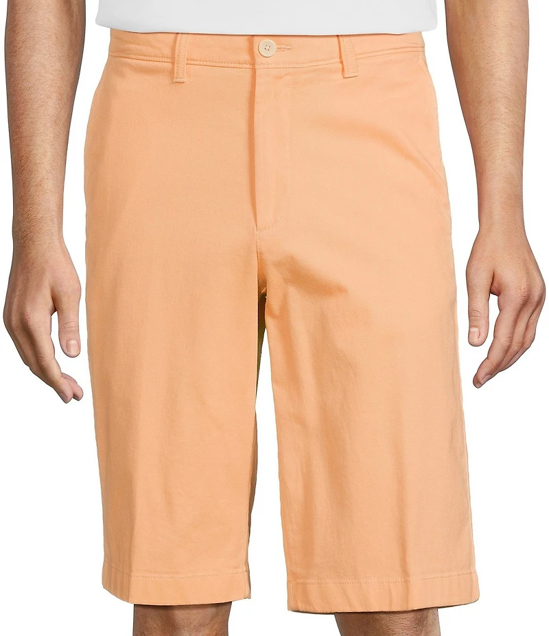 Roundtree & Yorke The Cloud Short Washed Classic Fit Flat Front 13#double; Inseam Chino Shorts