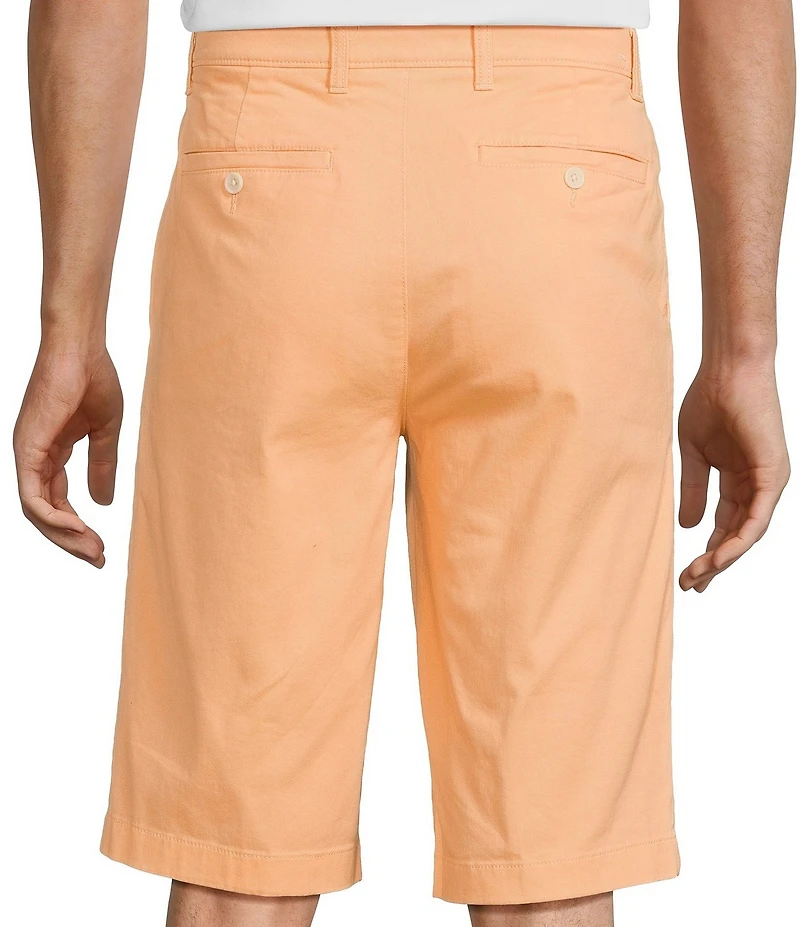 Roundtree & Yorke The Cloud Short Washed Classic Fit Flat Front 13#double; Inseam Chino Shorts