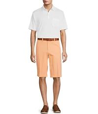 Roundtree & Yorke The Cloud Short Washed Classic Fit Flat Front 13#double; Inseam Chino Shorts