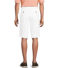 Roundtree & Yorke The Cloud Washed Classic Fit Flat Front 13#double; Chino Shorts