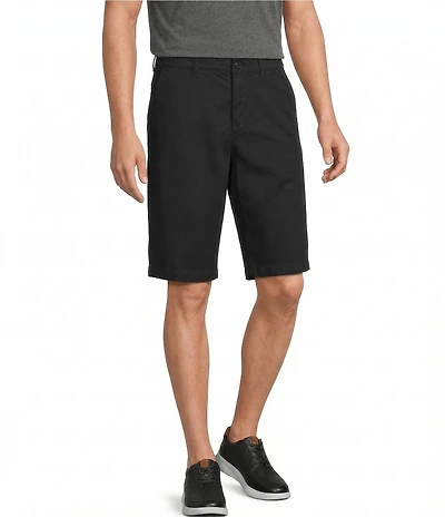 Roundtree & Yorke The Cloud Washed Classic Fit Flat Front 13#double; Chino Shorts
