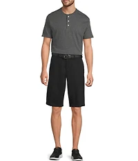 Roundtree & Yorke The Cloud Washed Classic Fit Flat Front 13#double; Chino Shorts