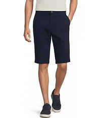 Roundtree & Yorke The Cloud Washed Classic Fit Flat Front 13#double; Chino Shorts