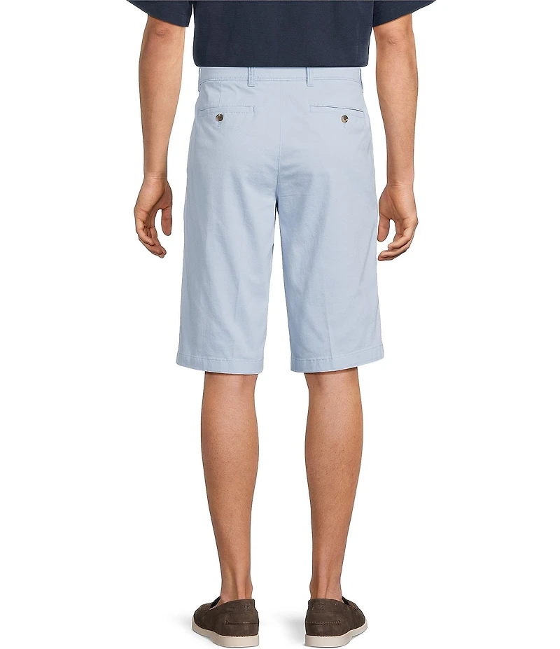 Roundtree & Yorke The Cloud Washed Classic Fit Flat Front 13#double; Chino Shorts