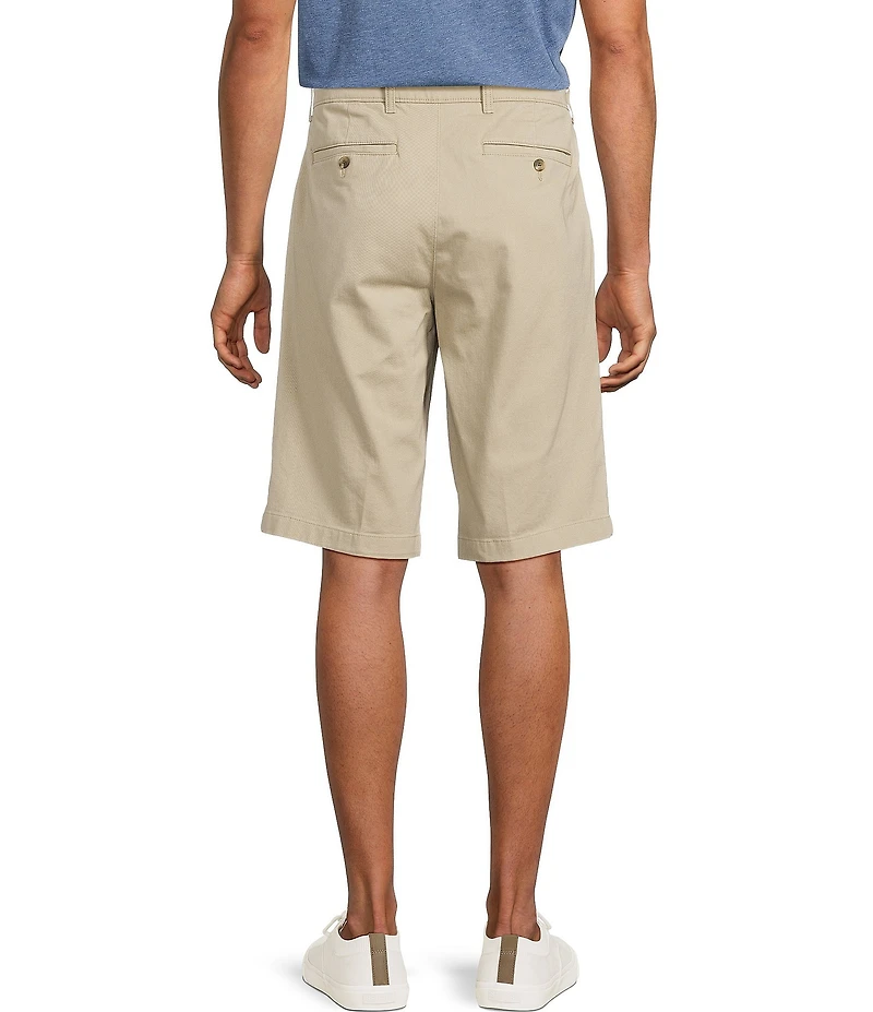 Roundtree & Yorke The Cloud Washed Classic Fit Flat Front 13#double; Chino Shorts