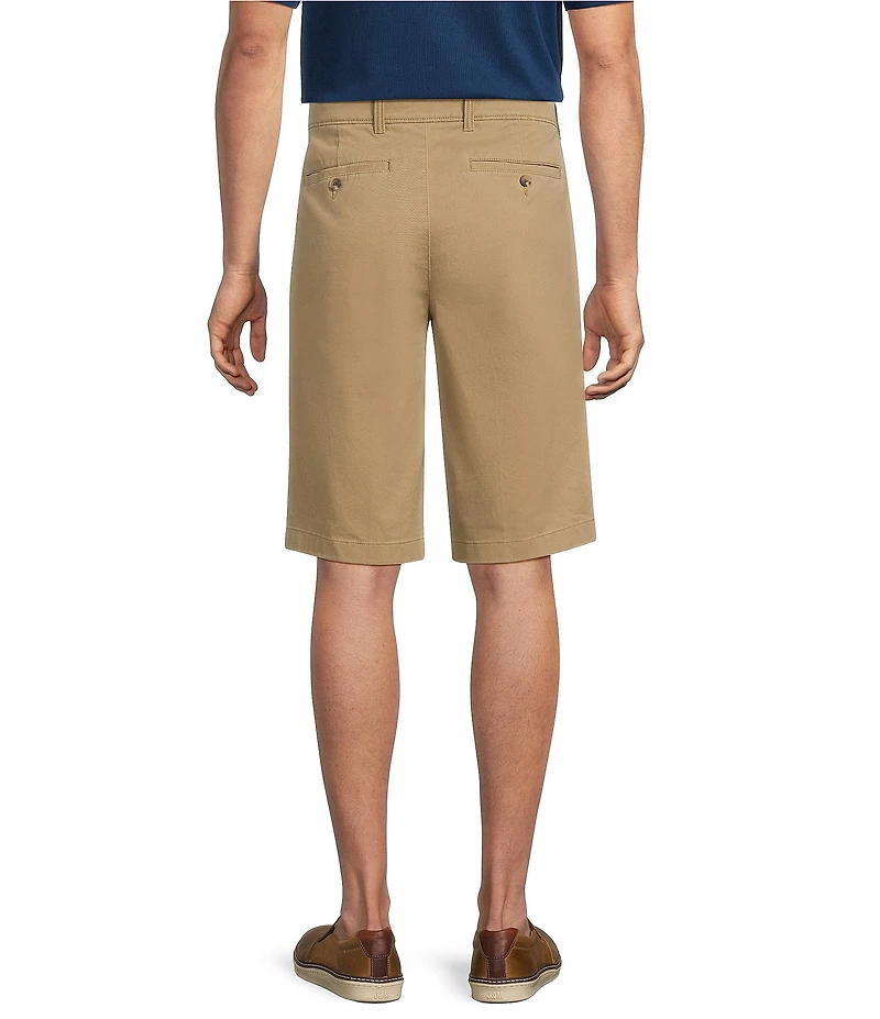Roundtree & Yorke The Cloud Washed Classic Fit Flat Front 13#double; Chino Shorts