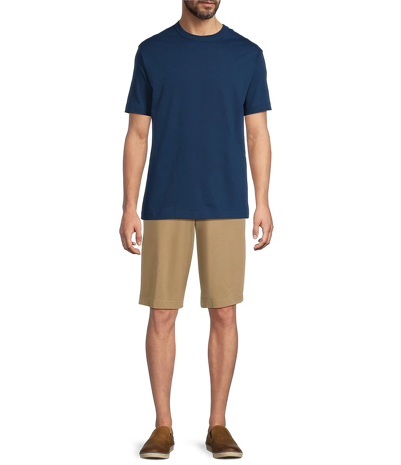 Roundtree & Yorke The Cloud Washed Classic Fit Flat Front 13#double; Chino Shorts