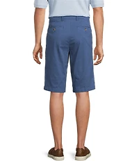 Roundtree & Yorke The Cloud Washed Classic Fit Flat Front 13#double; Chino Shorts