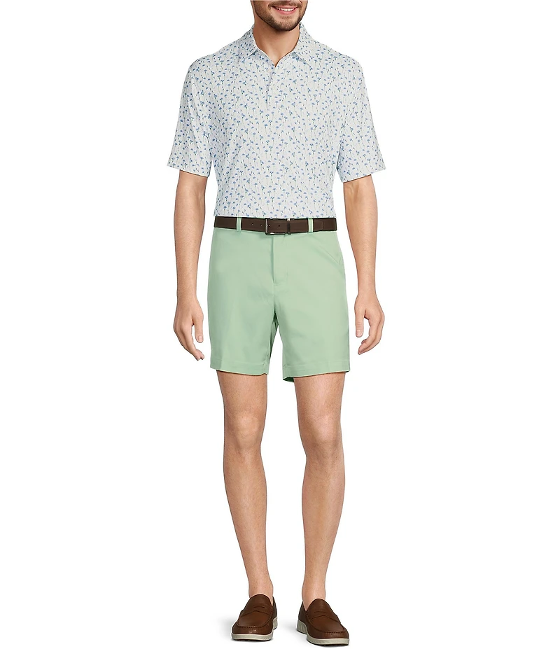 Roundtree & Yorke The Fairway Seasonal 7#double; Flat Front Performance Shorts