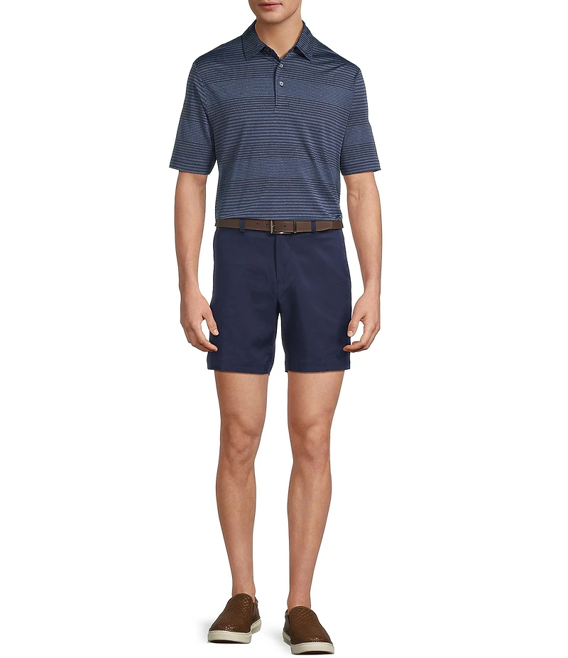 Roundtree & Yorke The Fairway 7#double; Flat Front Performance Shorts